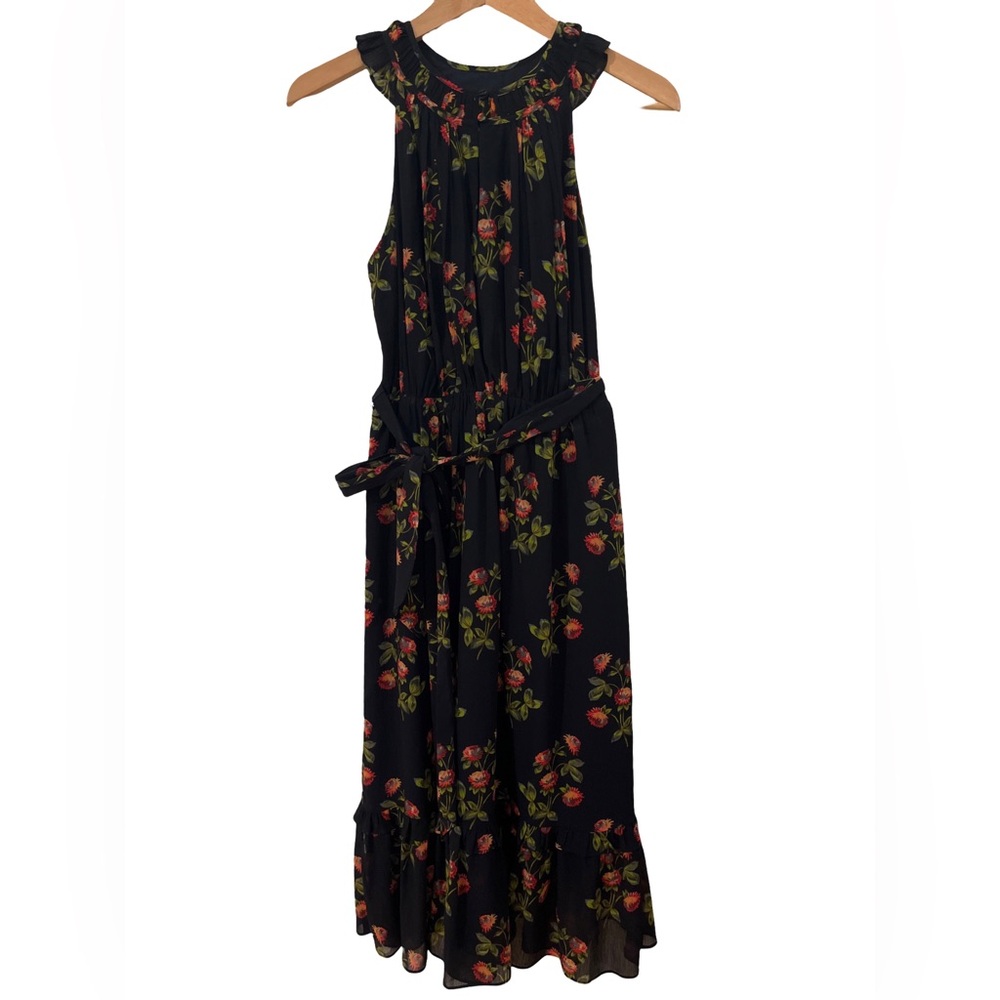 J.Crew Point Sur high-neck ruffle floral dress size 0
